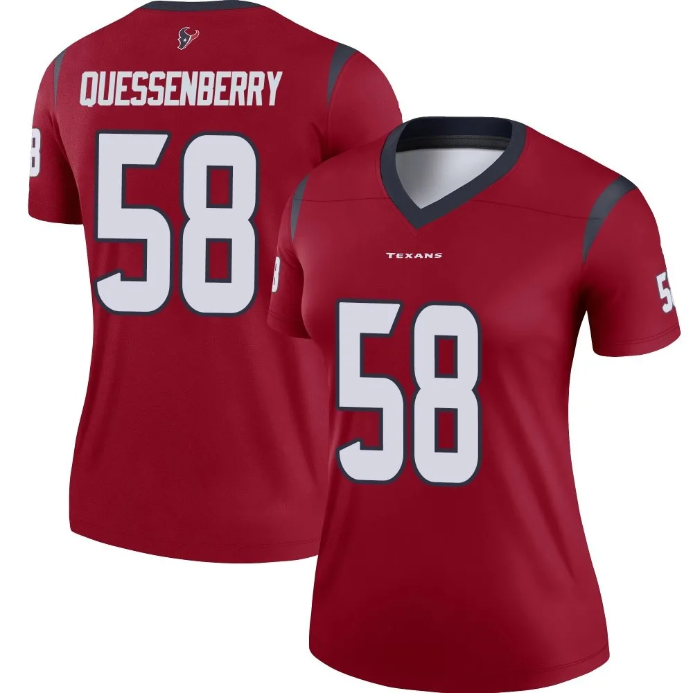 Women's Houston Texans Scott Quessenberry Nike Legend Red Jersey Women's Houston Texans Scott Quessenberry Nike Legend Red Jersey