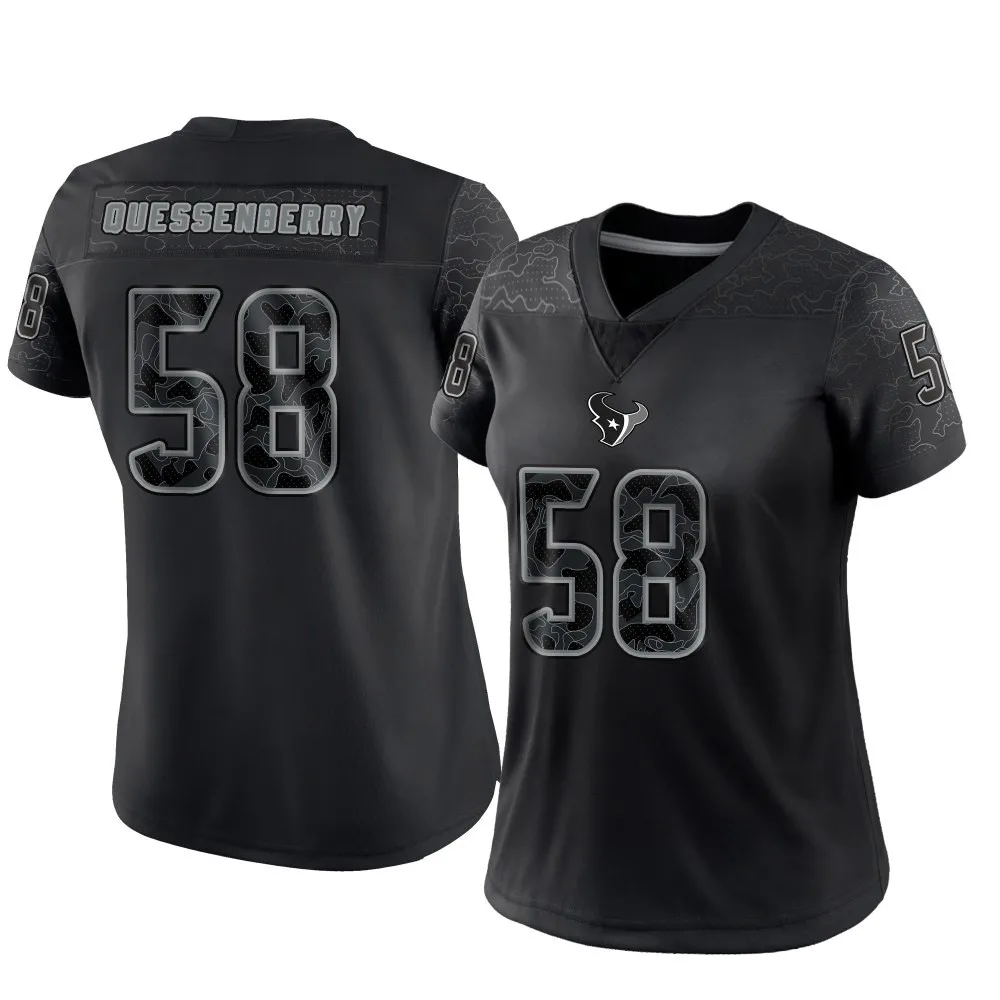 Women's Houston Texans Scott Quessenberry Nike Reflective Limited Black Jersey Women's Houston Texans Scott Quessenberry Nike Reflective Limited Black Jersey