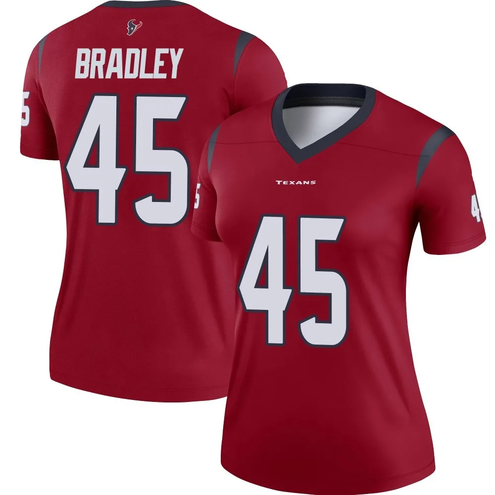 Women's Houston Texans Shaun Bradley Nike Legend Red Jersey Women's Houston Texans Shaun Bradley Nike Legend Red Jersey