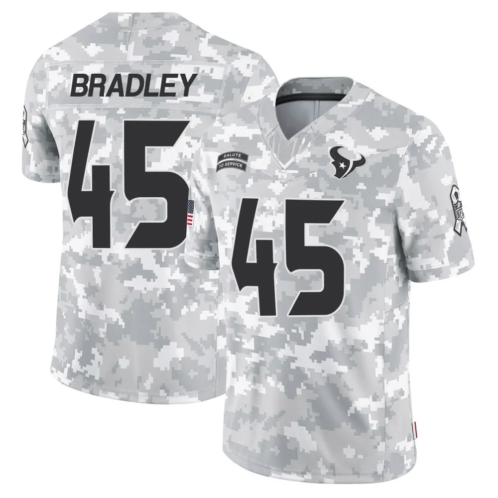 Youth Houston Texans Shaun Bradley Nike 2024 Salute to Service Limited Arctic Camo Jersey Youth Houston Texans Shaun Bradley Nike 2024 Salute to Service Limited Arctic Camo Jersey