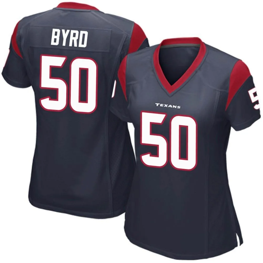 Women's Houston Texans Solomon Byrd Nike Team Color Game Navy Blue Jersey Women's Houston Texans Solomon Byrd Nike Team Color Game Navy Blue Jersey