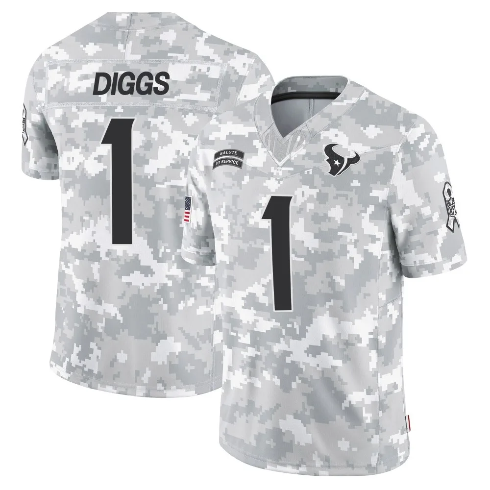 Men's Houston Texans Stefon Diggs Nike 2024 Salute to Service Limited Arctic Camo Jersey Men's Houston Texans Stefon Diggs Nike 2024 Salute to Service Limited Arctic Camo Jersey