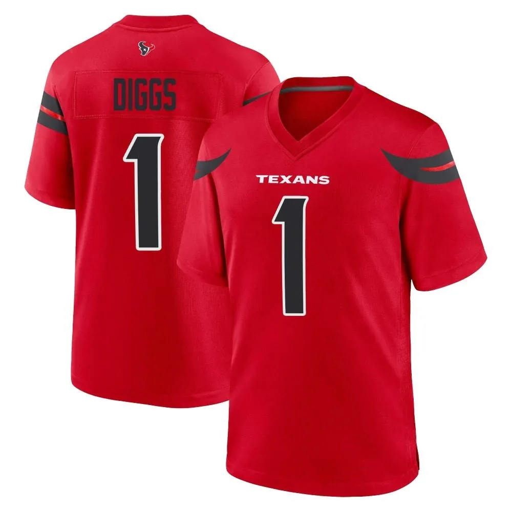 Men's Houston Texans Stefon Diggs Nike Alternate Game Red Jersey Men's Houston Texans Stefon Diggs Nike Alternate Game Red Jersey