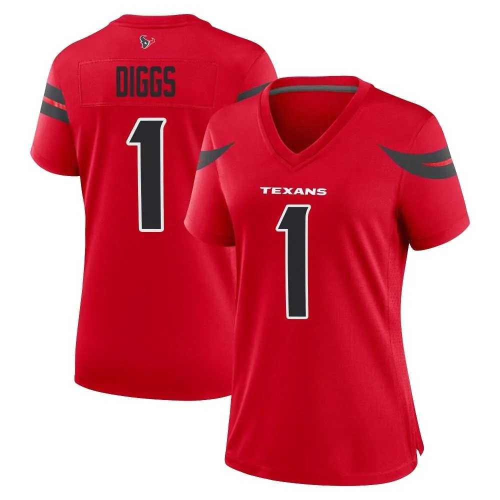 Women's Houston Texans Stefon Diggs Nike Alternate Game Red Jersey Women's Houston Texans Stefon Diggs Nike Alternate Game Red Jersey