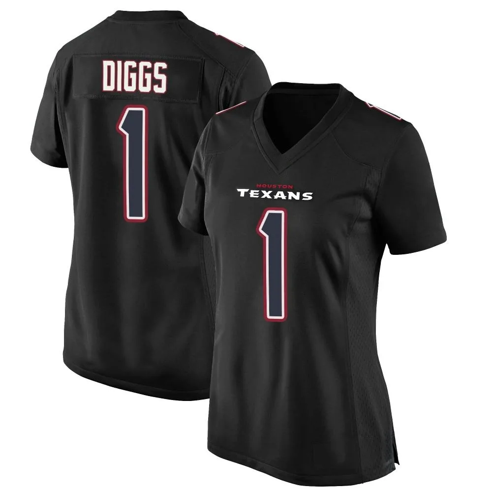 Women's Houston Texans Stefon Diggs Nike Fashion Game Black Jersey Women's Houston Texans Stefon Diggs Nike Fashion Game Black Jersey