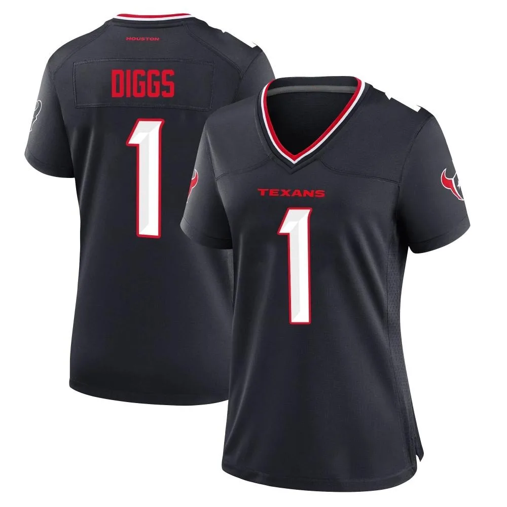 Women's Houston Texans Stefon Diggs Nike Team Game Navy Jersey Women's Houston Texans Stefon Diggs Nike Team Game Navy Jersey