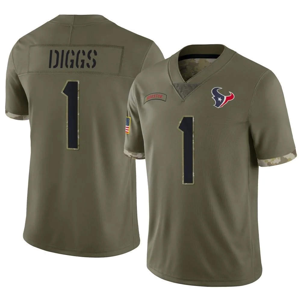 Youth Houston Texans Stefon Diggs Nike 2022 Salute To Service Limited Olive Jersey Youth Houston Texans Stefon Diggs Nike 2022 Salute To Service Limited Olive Jersey
