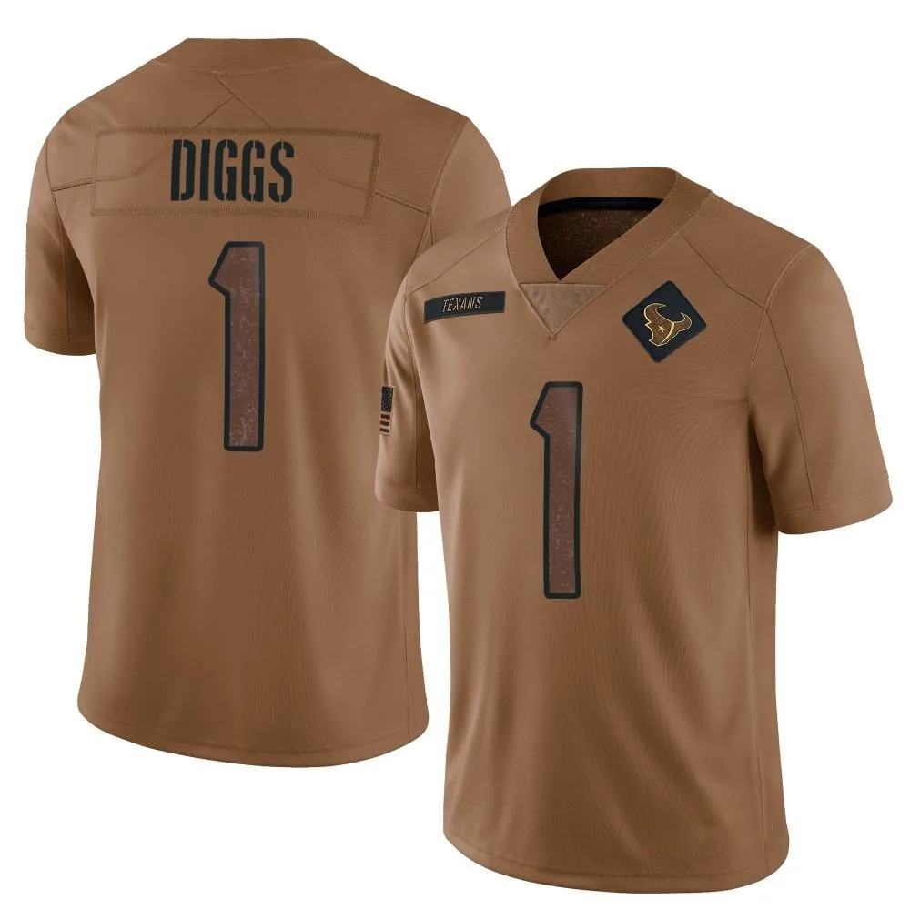 Youth Houston Texans Stefon Diggs Nike 2023 Salute To Service Limited Brown Jersey Youth Houston Texans Stefon Diggs Nike 2023 Salute To Service Limited Brown Jersey