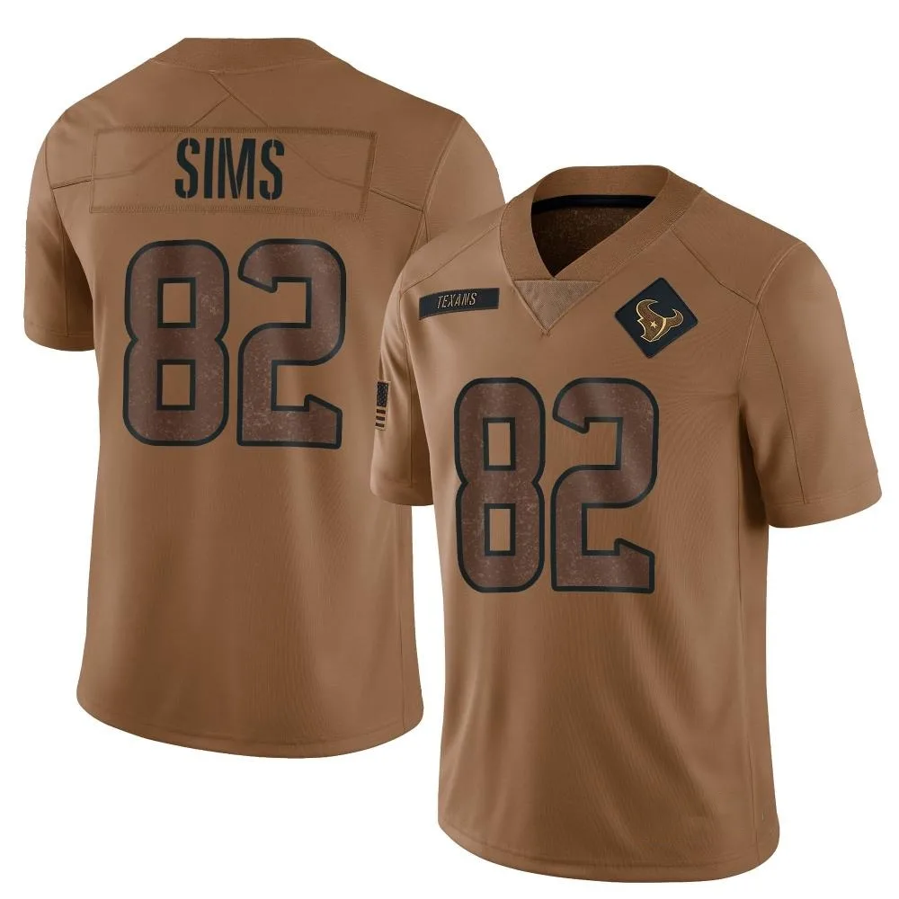 Men's Houston Texans Steven Sims Nike 2023 Salute To Service Limited Brown Jersey Men's Houston Texans Steven Sims Nike 2023 Salute To Service Limited Brown Jersey