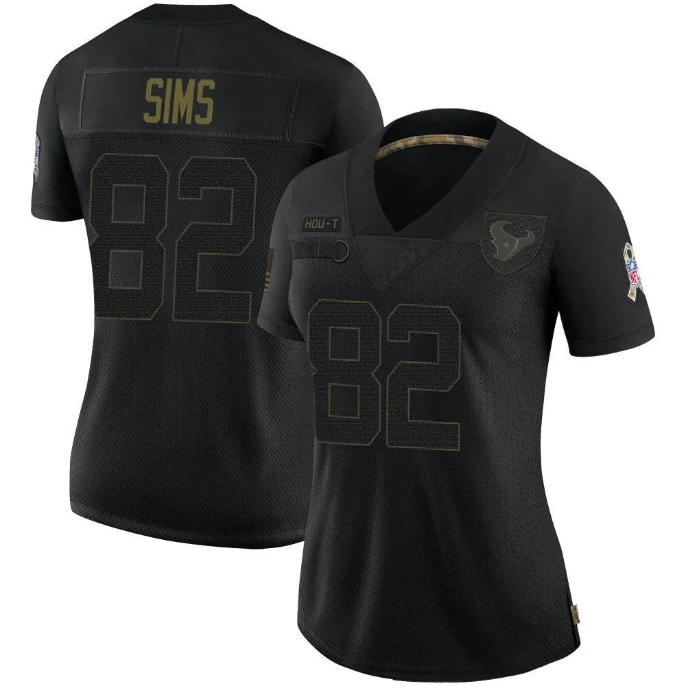 Women's Houston Texans Steven Sims Nike 2020 Salute To Service Limited Black Jersey Women's Houston Texans Steven Sims Nike 2020 Salute To Service Limited Black Jersey