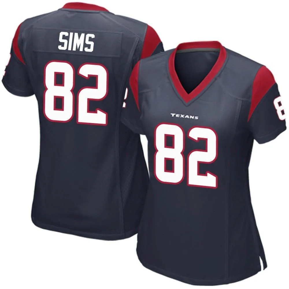 Women's Houston Texans Steven Sims Nike Team Color Game Navy Blue Jersey Women's Houston Texans Steven Sims Nike Team Color Game Navy Blue Jersey