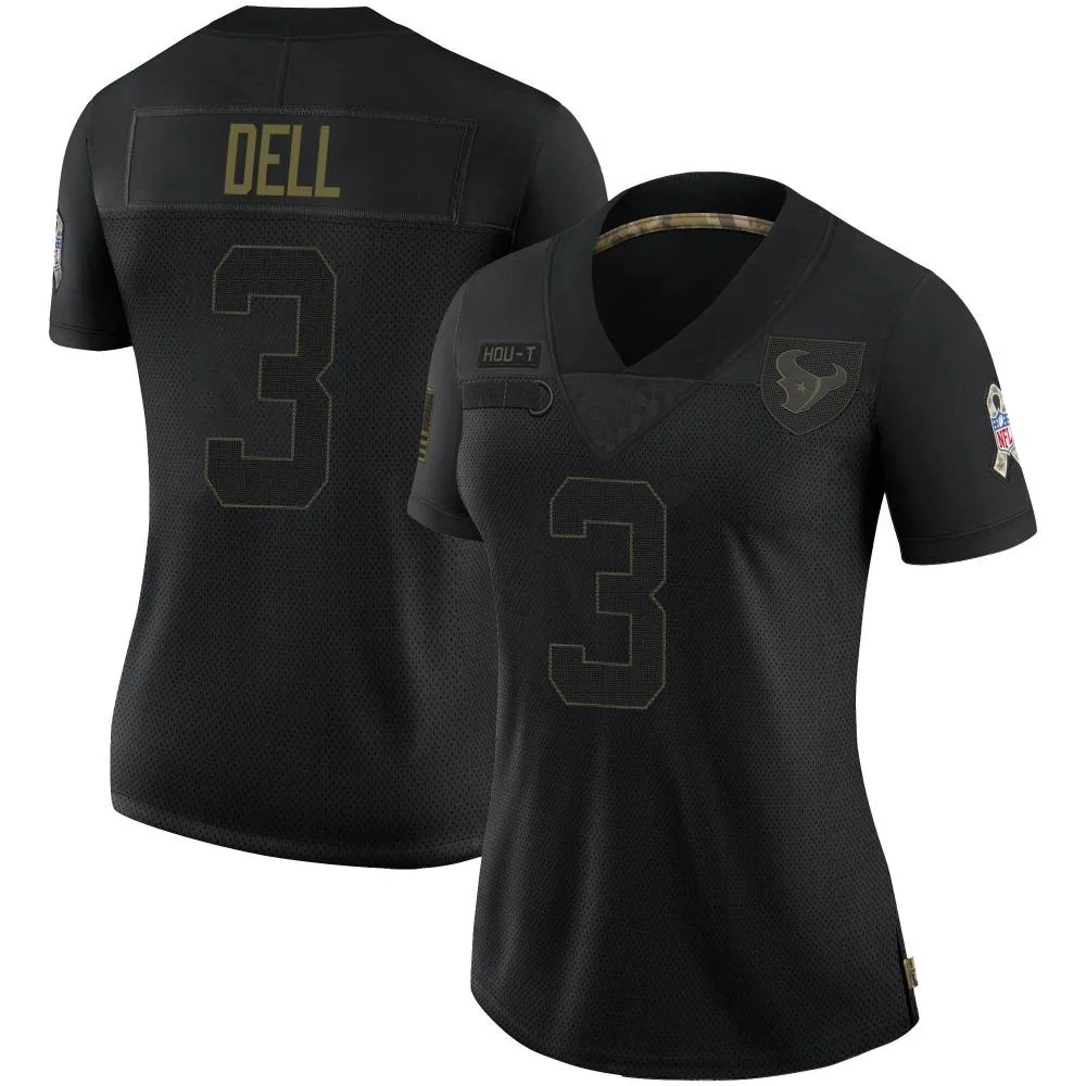 Women's Houston Texans Tank Dell Nike 2020 Salute To Service Limited Black Jersey Women's Houston Texans Tank Dell Nike 2020 Salute To Service Limited Black Jersey