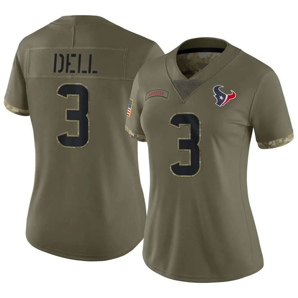Women's Houston Texans Tank Dell Nike 2022 Salute To Service Limited Olive Jersey Women's Houston Texans Tank Dell Nike 2022 Salute To Service Limited Olive Jersey