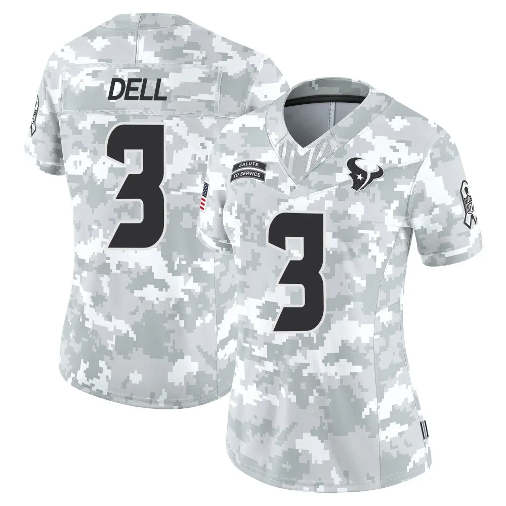 Women's Houston Texans Tank Dell Nike 2024 Salute to Service Limited Arctic Camo Jersey Women's Houston Texans Tank Dell Nike 2024 Salute to Service Limited Arctic Camo Jersey