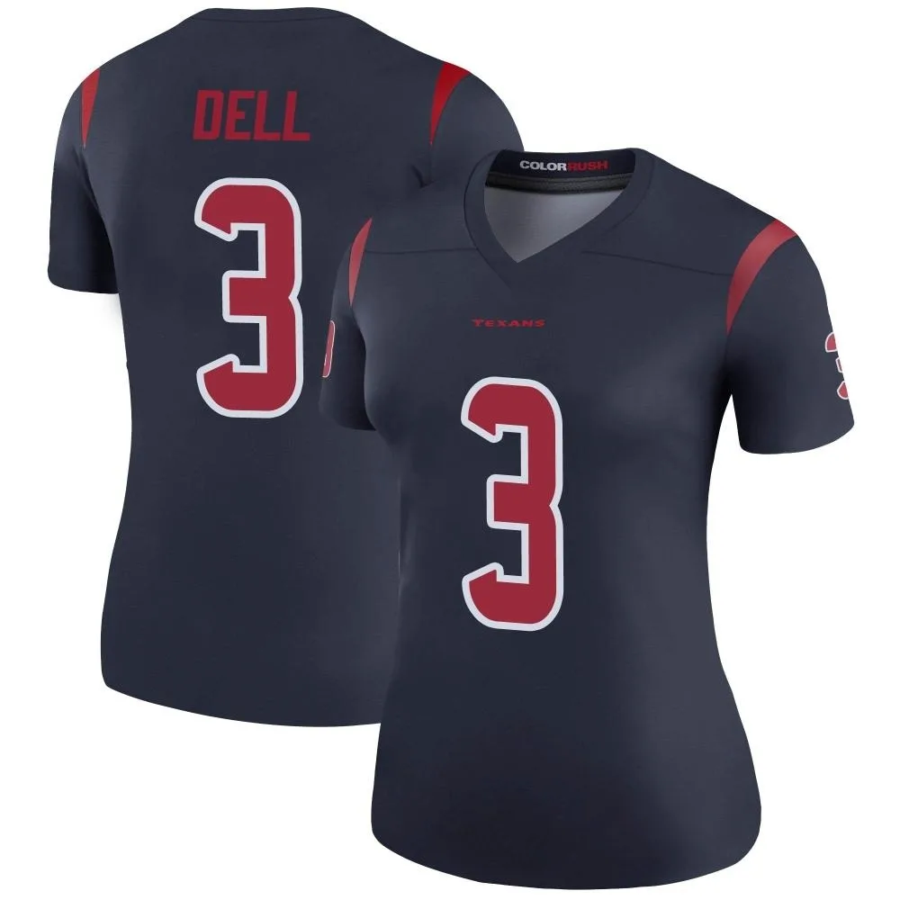 Women's Houston Texans Tank Dell Nike Color Rush Legend Navy Jersey Women's Houston Texans Tank Dell Nike Color Rush Legend Navy Jersey