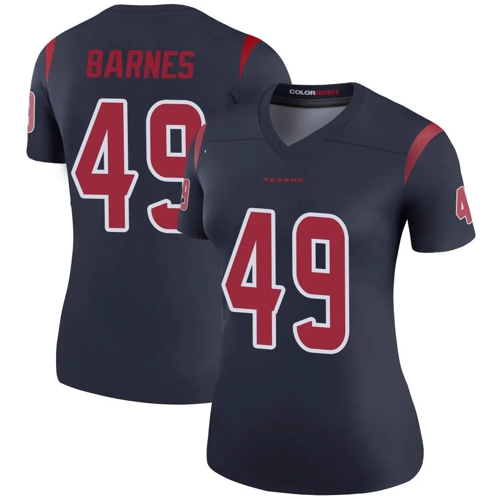 Women's Houston Texans Tarique Barnes Nike Color Rush Legend Navy Jersey Women's Houston Texans Tarique Barnes Nike Color Rush Legend Navy Jersey