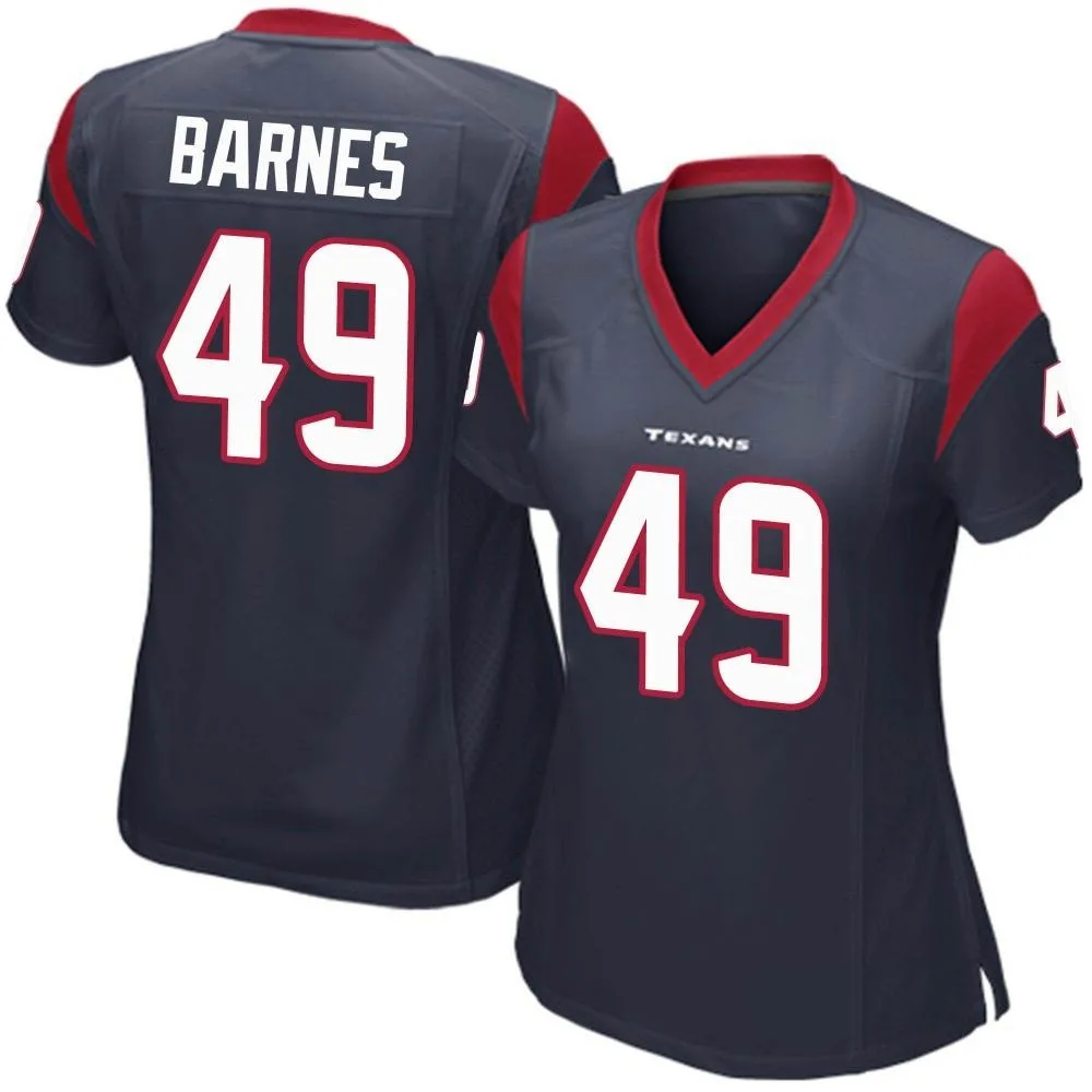 Women's Houston Texans Tarique Barnes Nike Team Color Game Navy Blue Jersey Women's Houston Texans Tarique Barnes Nike Team Color Game Navy Blue Jersey
