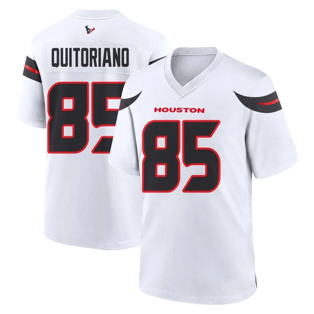 Men's Houston Texans Teagan Quitoriano Nike Game White Jersey Men's Houston Texans Teagan Quitoriano Nike Game White Jersey