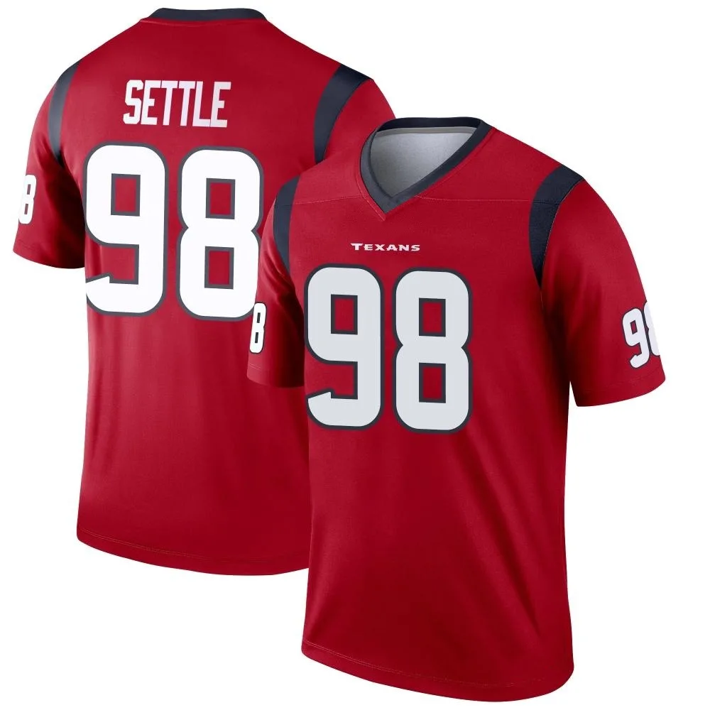 Men's Houston Texans Tim Settle Jr. Nike Legend Red Jersey Men's Houston Texans Tim Settle Jr. Nike Legend Red Jersey