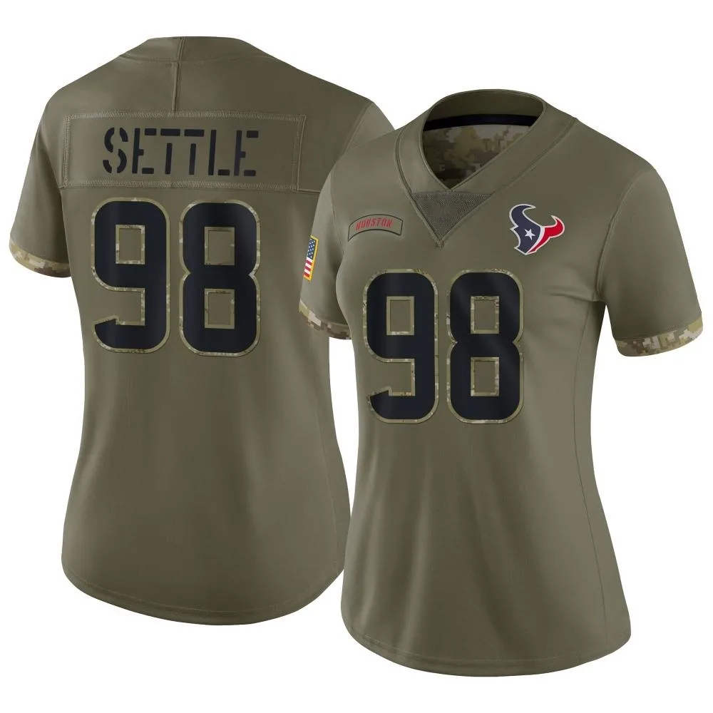 Women's Houston Texans Tim Settle Jr. Nike 2022 Salute To Service Limited Olive Jersey Women's Houston Texans Tim Settle Jr. Nike 2022 Salute To Service Limited Olive Jersey