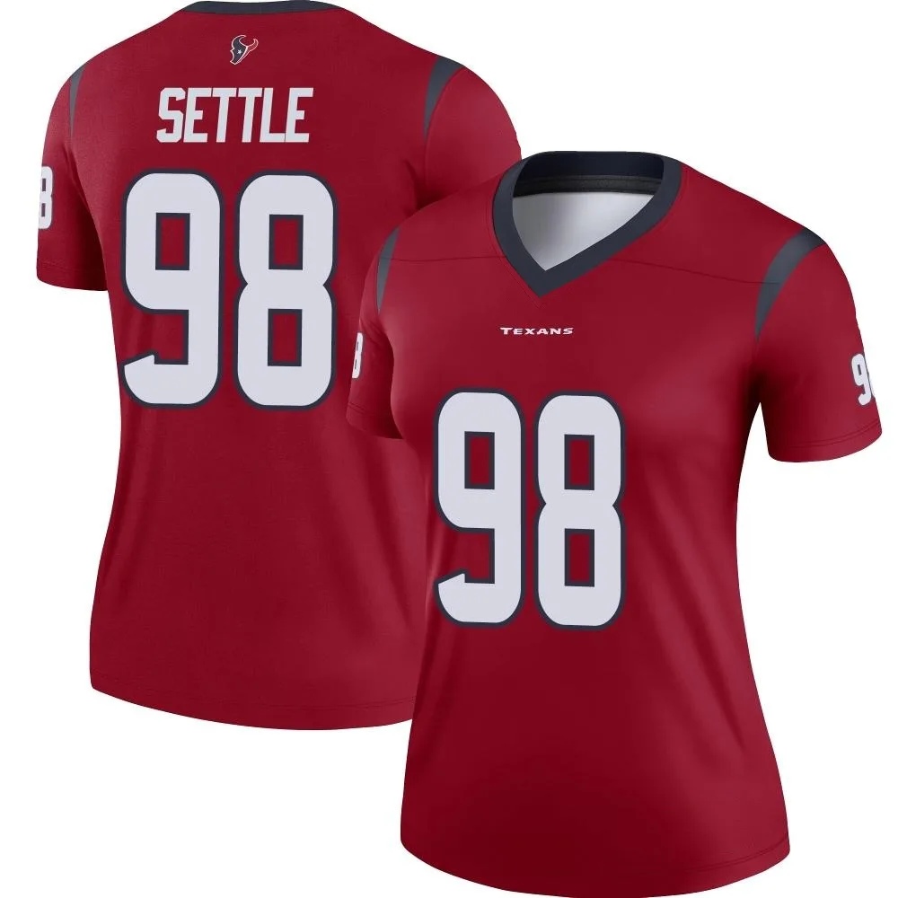 Women's Houston Texans Tim Settle Jr. Nike Legend Red Jersey Women's Houston Texans Tim Settle Jr. Nike Legend Red Jersey