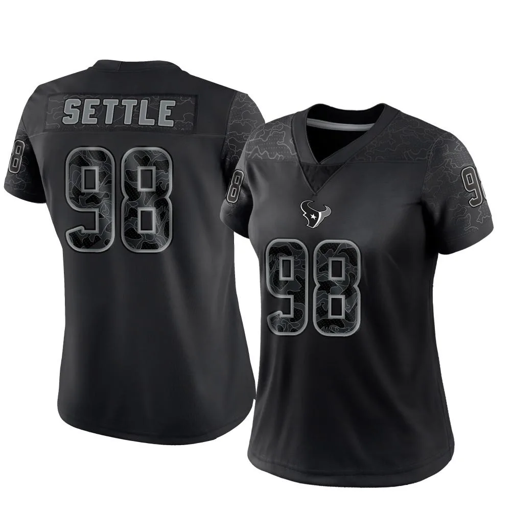 Women's Houston Texans Tim Settle Jr. Nike Reflective Limited Black Jersey Women's Houston Texans Tim Settle Jr. Nike Reflective Limited Black Jersey