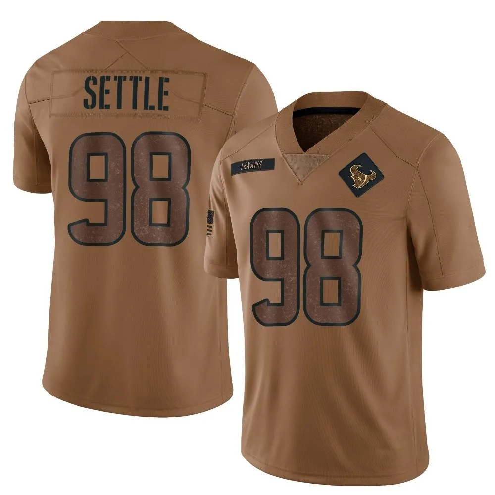 Youth Houston Texans Tim Settle Jr. Nike 2023 Salute To Service Limited Brown Jersey Youth Houston Texans Tim Settle Jr. Nike 2023 Salute To Service Limited Brown Jersey