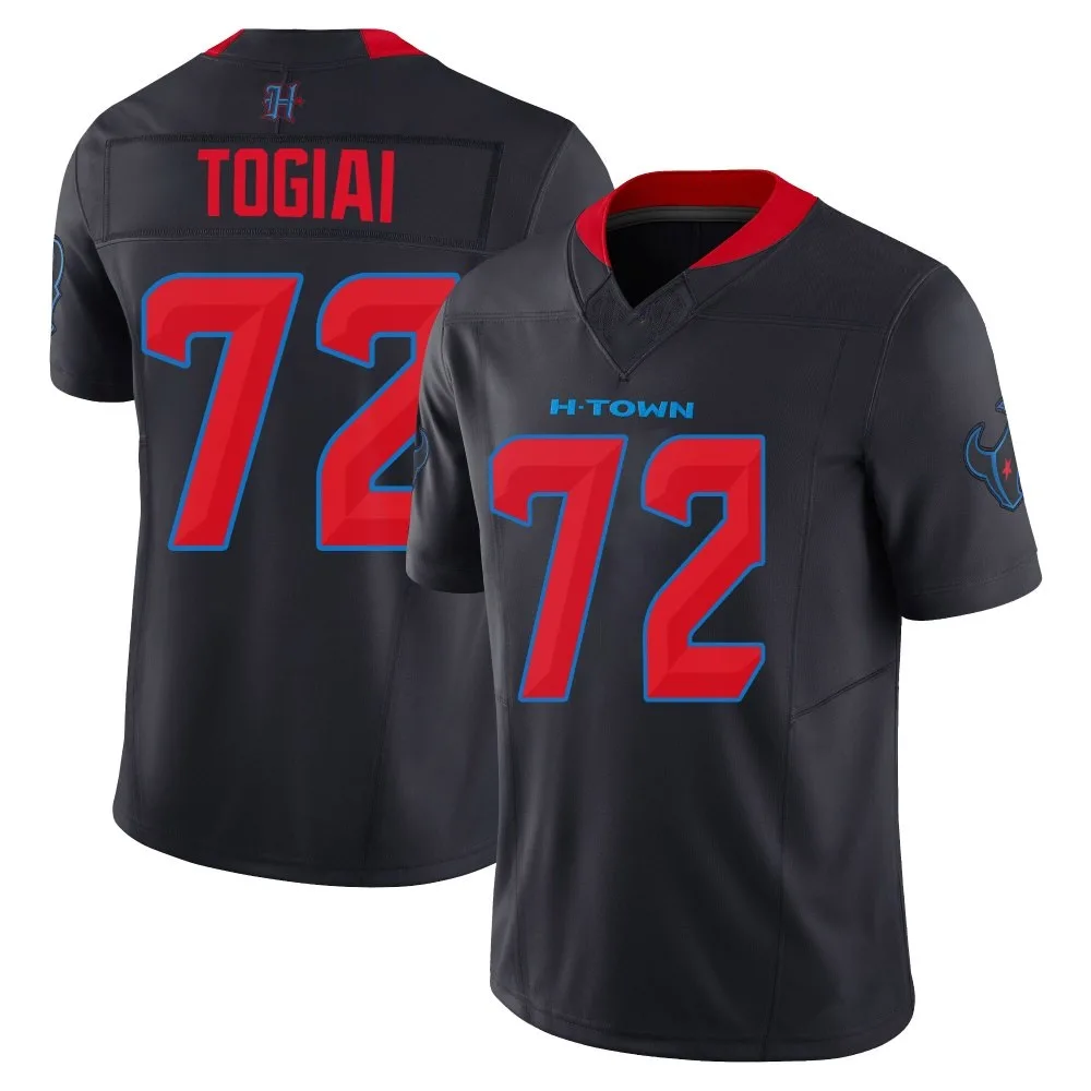 Men's Houston Texans Tommy Togiai Nike 2nd Alternate Vapor F.U.S.E. Limited Navy Jersey Men's Houston Texans Tommy Togiai Nike 2nd Alternate Vapor F.U.S.E. Limited Navy Jersey