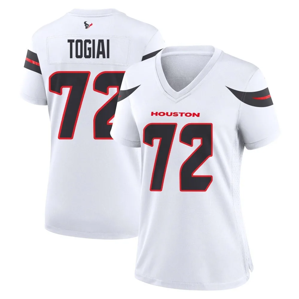 Women's Houston Texans Tommy Togiai Nike Game White Jersey Women's Houston Texans Tommy Togiai Nike Game White Jersey