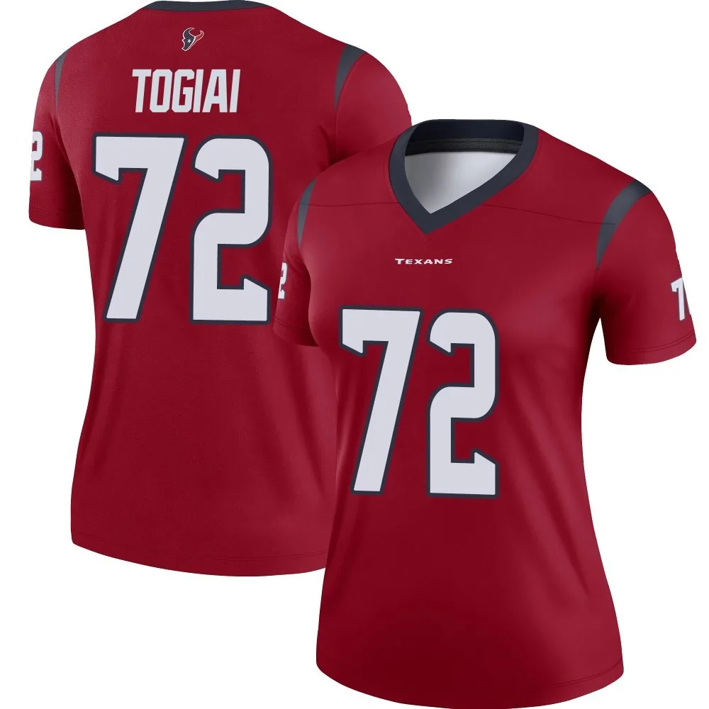 Women's Houston Texans Tommy Togiai Nike Legend Red Jersey Women's Houston Texans Tommy Togiai Nike Legend Red Jersey