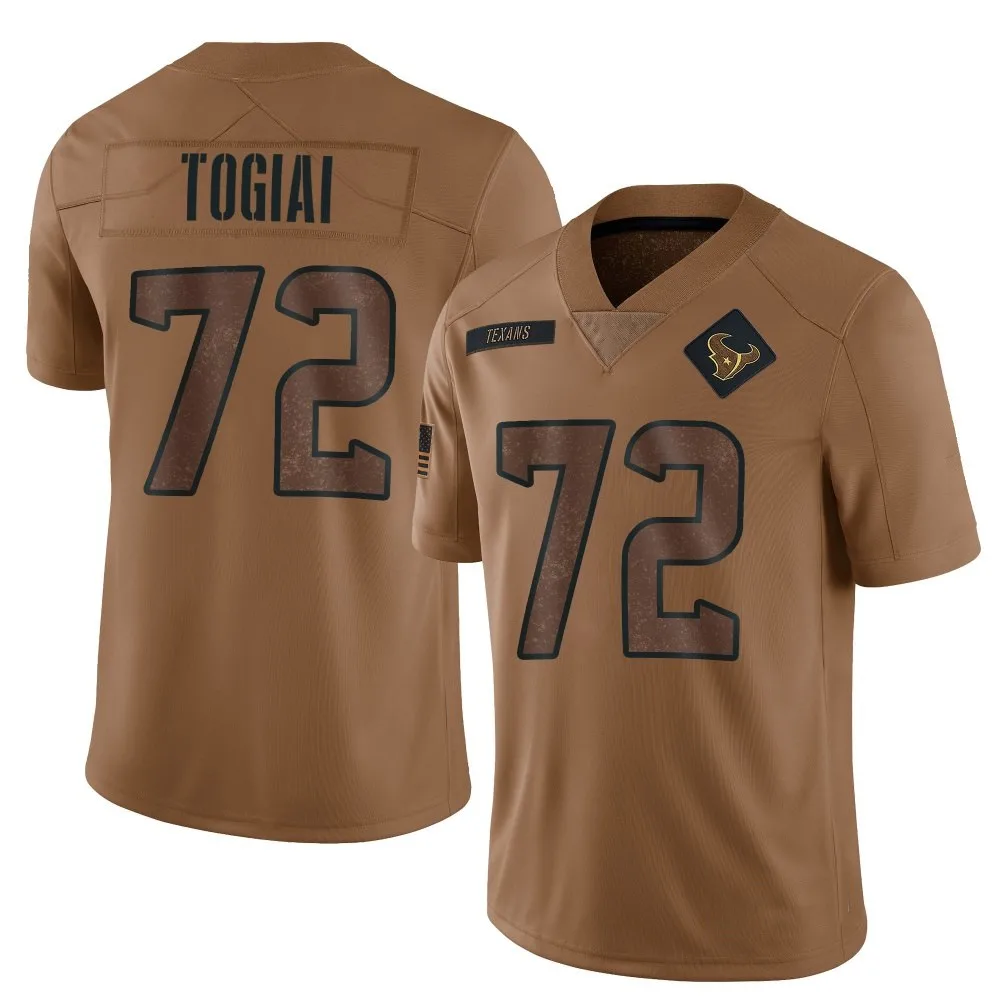 Youth Houston Texans Tommy Togiai Nike 2023 Salute To Service Limited Brown Jersey Youth Houston Texans Tommy Togiai Nike 2023 Salute To Service Limited Brown Jersey