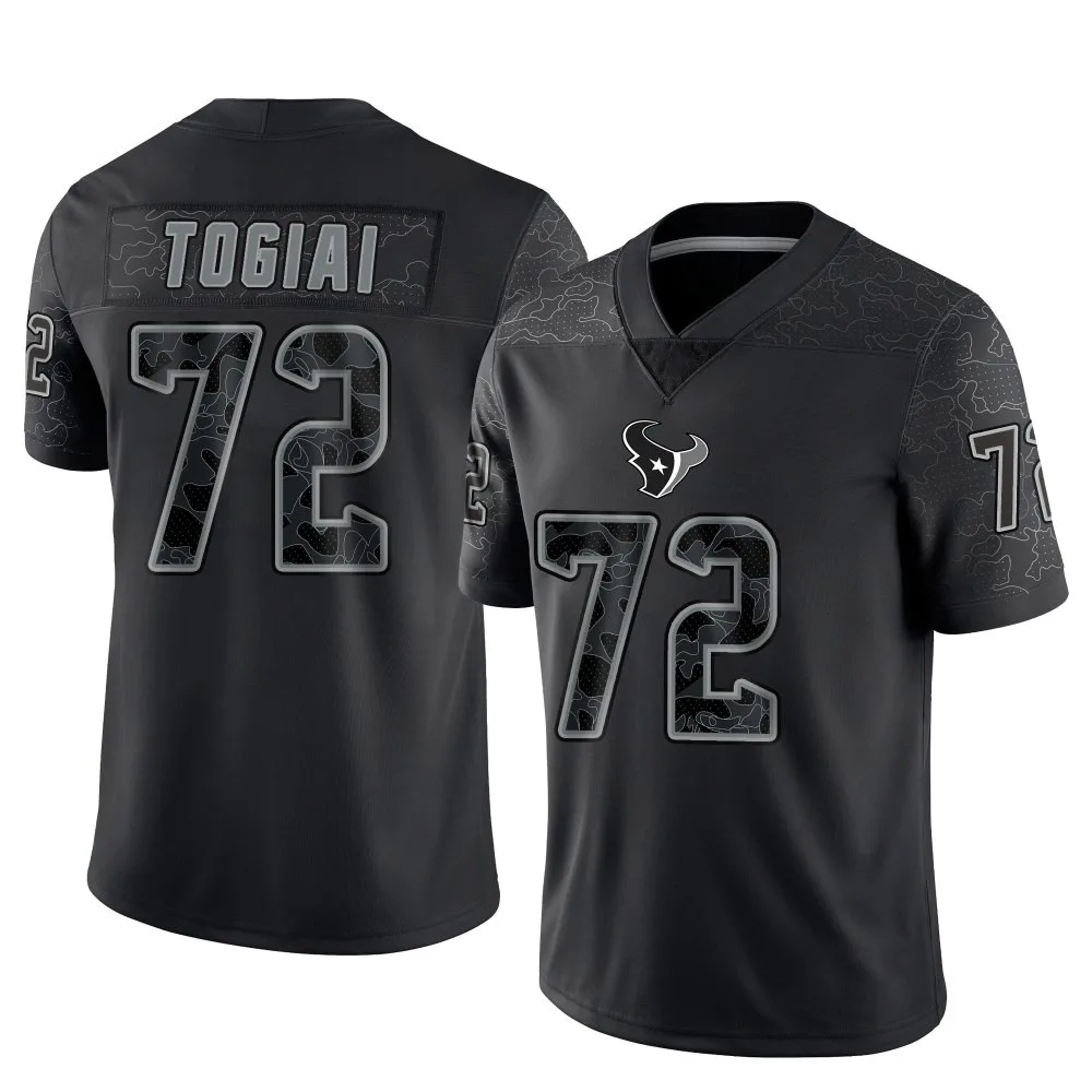 Youth Houston Texans Tommy Togiai Nike Reflective Limited Black Jersey Youth Houston Texans Tommy Togiai Nike Reflective Limited Black Jersey