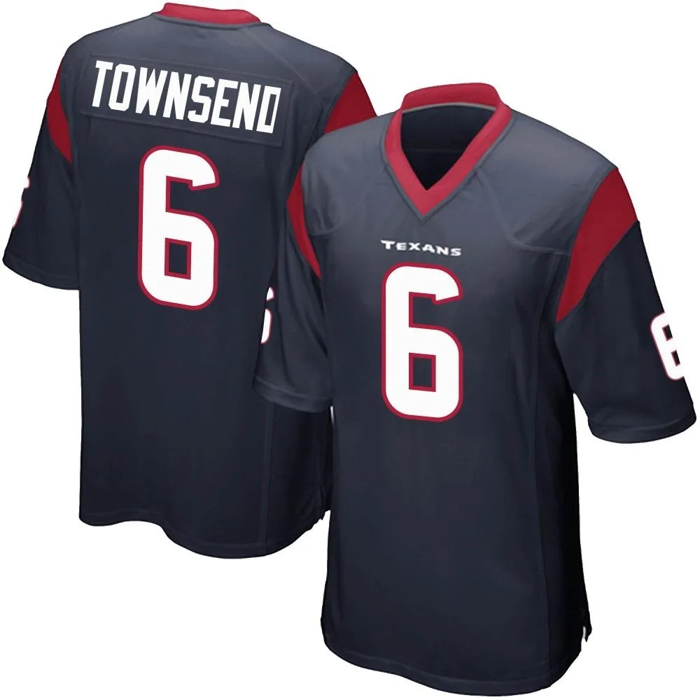 Men's Houston Texans Tommy Townsend Nike Team Color Game Navy Blue Jersey Men's Houston Texans Tommy Townsend Nike Team Color Game Navy Blue Jersey