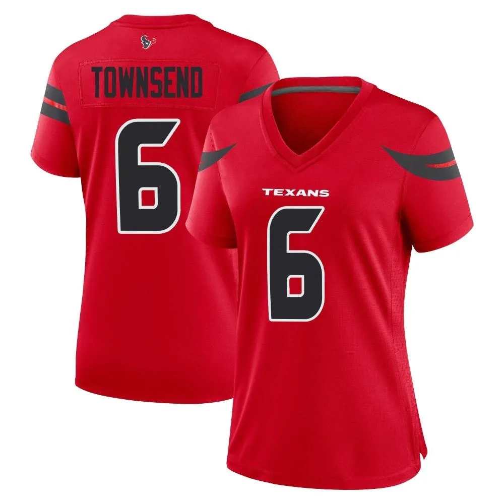 Women's Houston Texans Tommy Townsend Nike Alternate Game Red Jersey Women's Houston Texans Tommy Townsend Nike Alternate Game Red Jersey