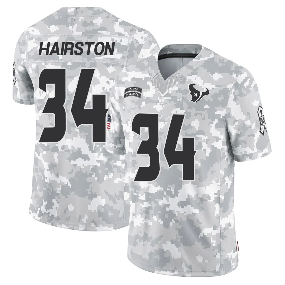 Men's Houston Texans Troy Hairston Nike 2024 Salute to Service Limited Arctic Camo Jersey Men's Houston Texans Troy Hairston Nike 2024 Salute to Service Limited Arctic Camo Jersey