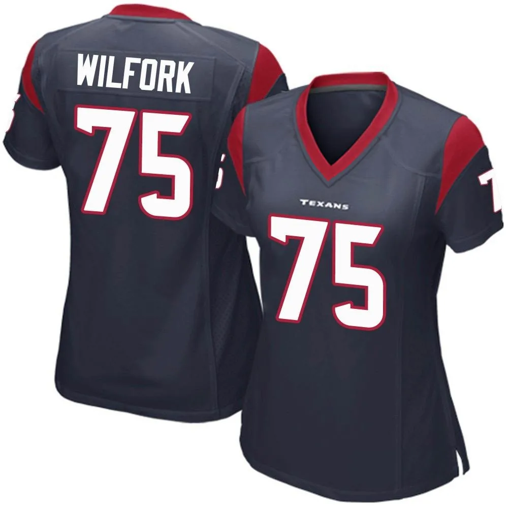 Women's Houston Texans Vince Wilfork Nike Team Color Game Navy Blue Jersey Women's Houston Texans Vince Wilfork Nike Team Color Game Navy Blue Jersey
