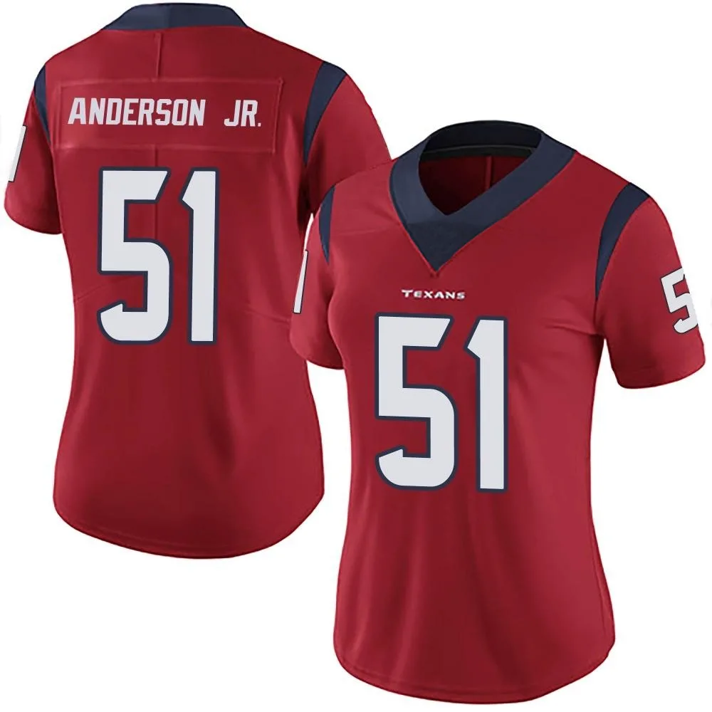 Women's Houston Texans Will Anderson Jr. Nike Alternate Vapor Untouchable Limited Red Jersey Women's Houston Texans Will Anderson Jr. Nike Alternate Vapor Untouchable Limited Red Jersey