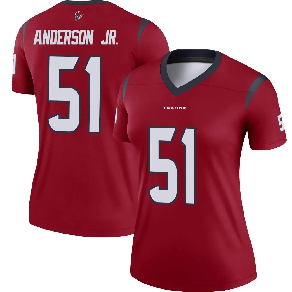 Women's Houston Texans Will Anderson Jr. Nike Legend Red Jersey Women's Houston Texans Will Anderson Jr. Nike Legend Red Jersey