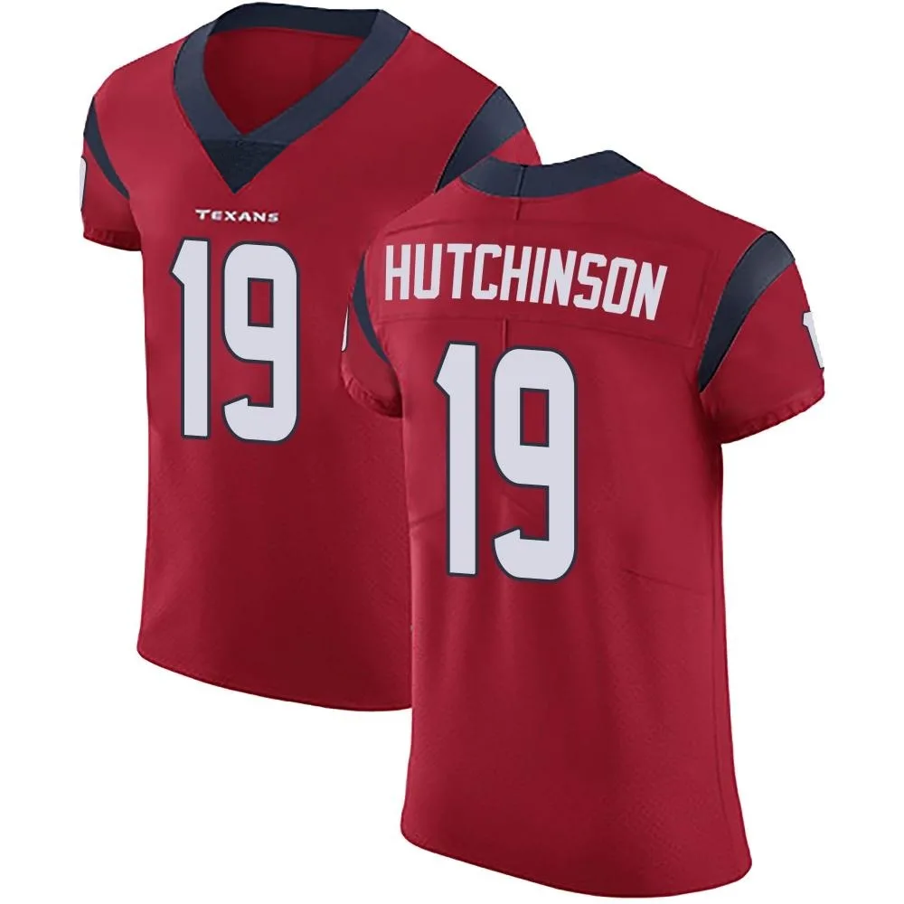 Men's Houston Texans Xavier Hutchinson Nike Alternate Vapor Untouchable Elite Red Jersey Men's Houston Texans Xavier Hutchinson Nike Alternate Vapor Untouchable Elite Red Jersey