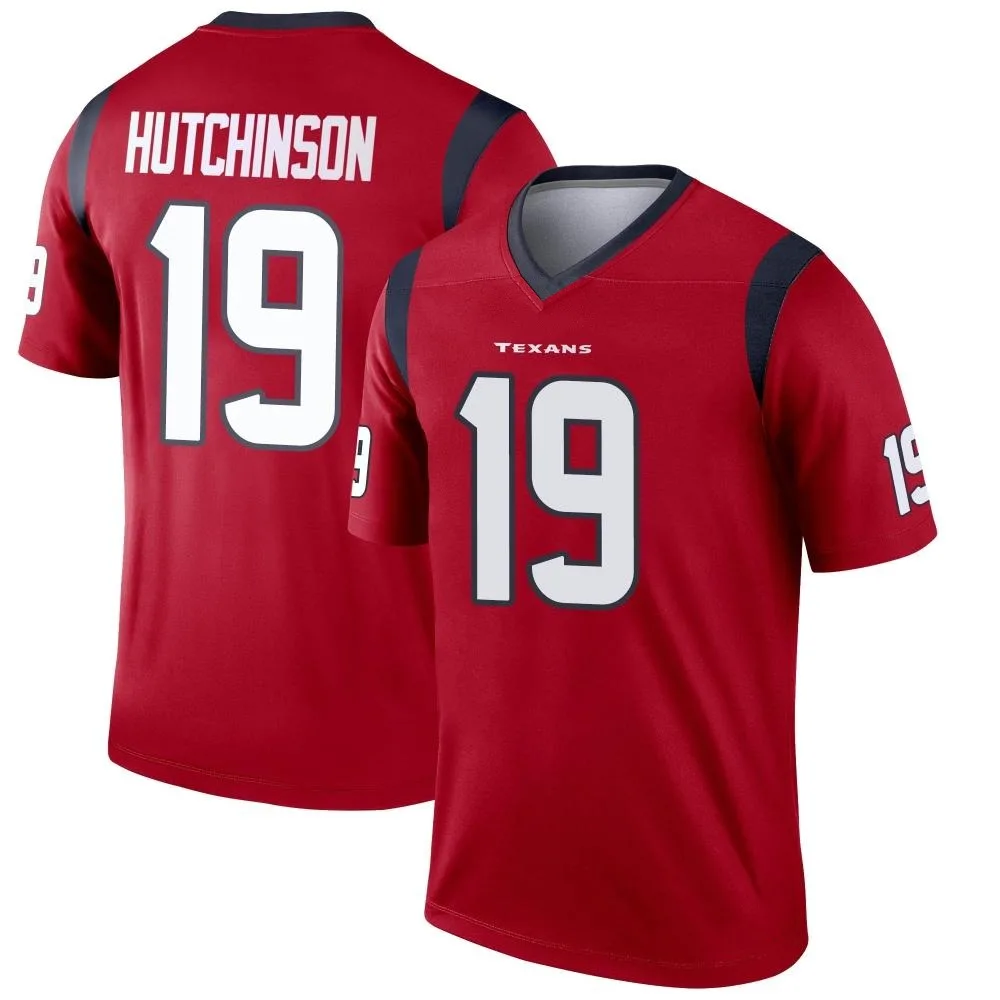 Men's Houston Texans Xavier Hutchinson Nike Legend Red Jersey Men's Houston Texans Xavier Hutchinson Nike Legend Red Jersey