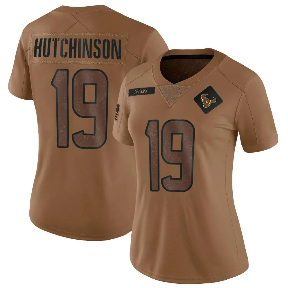 Women's Houston Texans Xavier Hutchinson Nike 2023 Salute To Service Limited Brown Jersey Women's Houston Texans Xavier Hutchinson Nike 2023 Salute To Service Limited Brown Jersey