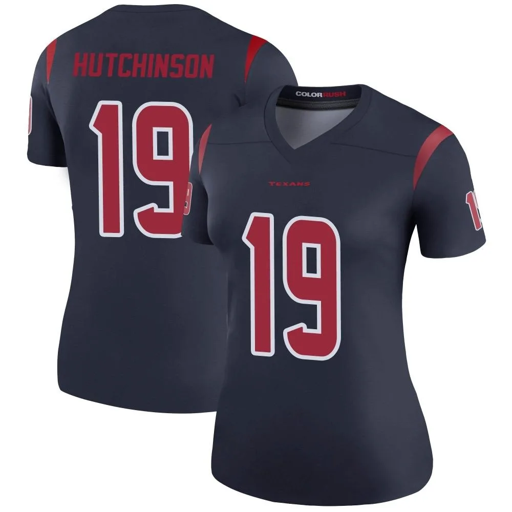 Women's Houston Texans Xavier Hutchinson Nike Color Rush Legend Navy Jersey Women's Houston Texans Xavier Hutchinson Nike Color Rush Legend Navy Jersey