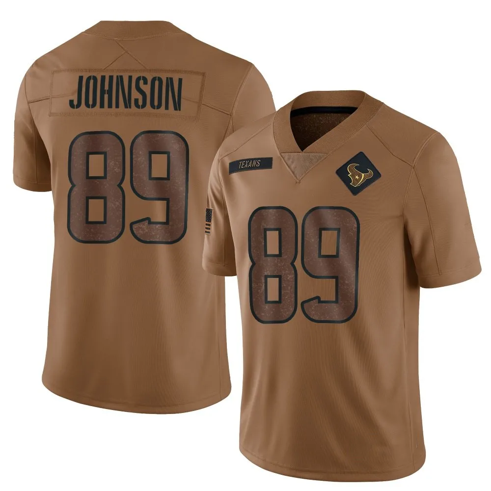 Men's Houston Texans Xavier Johnson Nike 2023 Salute To Service Limited Brown Jersey Men's Houston Texans Xavier Johnson Nike 2023 Salute To Service Limited Brown Jersey