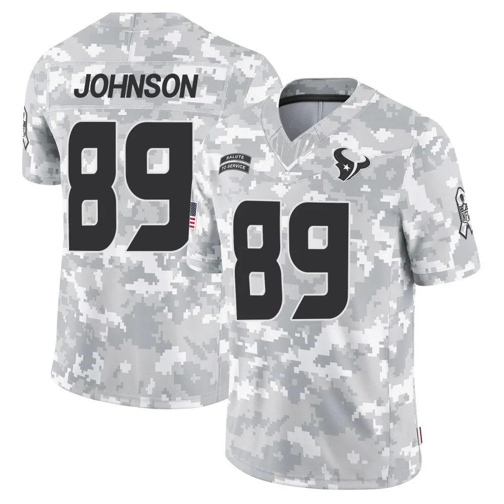 Men's Houston Texans Xavier Johnson Nike 2024 Salute to Service Limited Arctic Camo Jersey Men's Houston Texans Xavier Johnson Nike 2024 Salute to Service Limited Arctic Camo Jersey