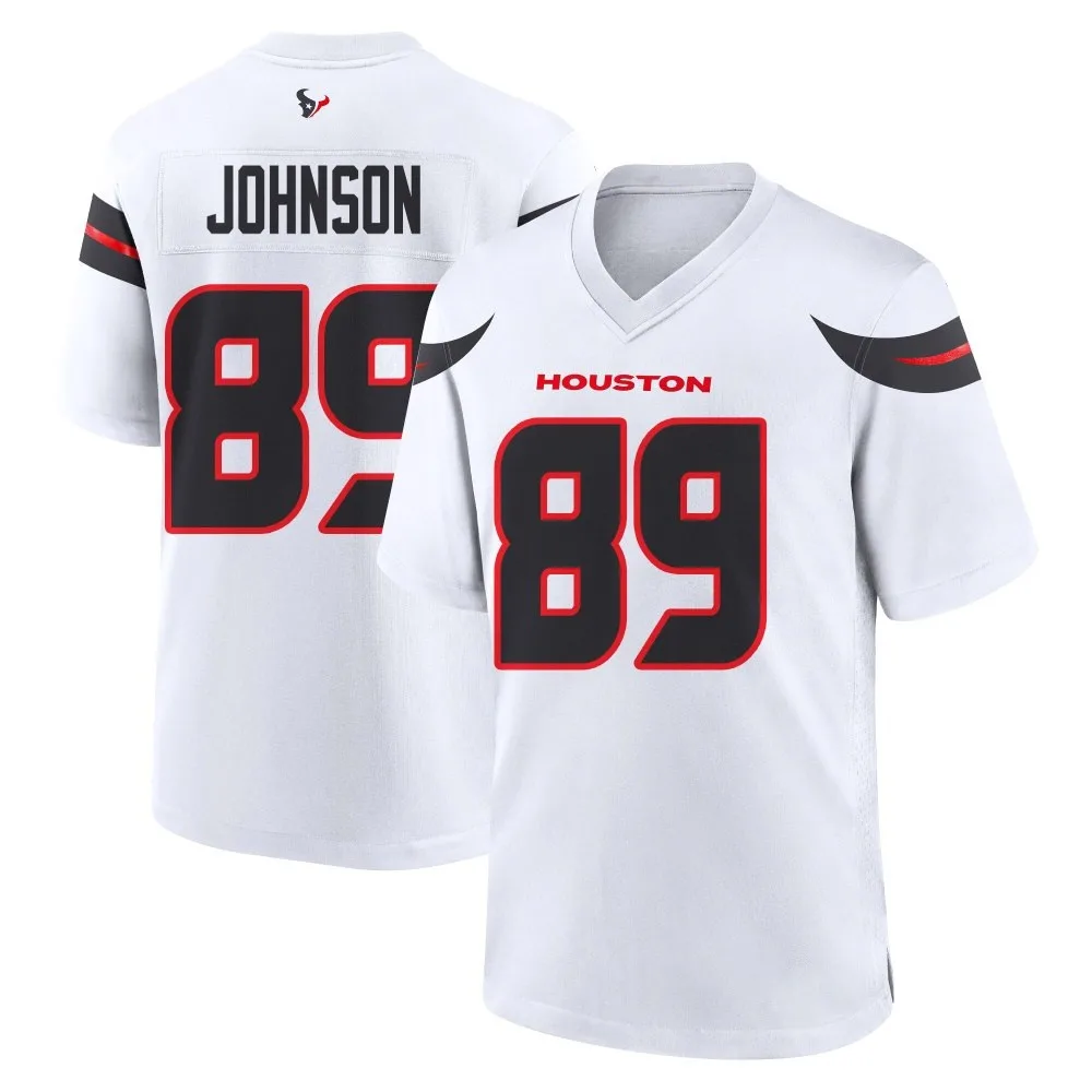 Men's Houston Texans Xavier Johnson Nike Game White Jersey Men's Houston Texans Xavier Johnson Nike Game White Jersey