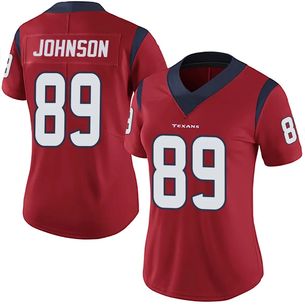 Women's Houston Texans Xavier Johnson Nike Alternate Vapor Untouchable Limited Red Jersey Women's Houston Texans Xavier Johnson Nike Alternate Vapor Untouchable Limited Red Jersey
