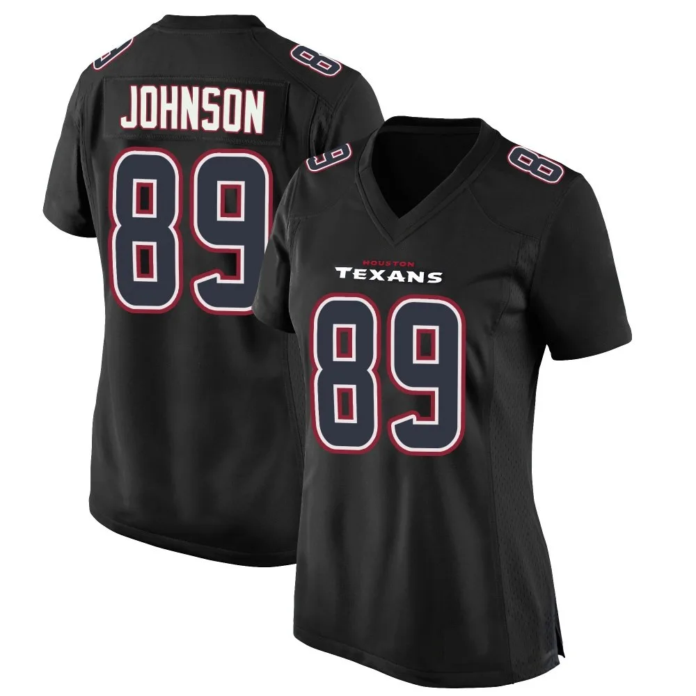 Women's Houston Texans Xavier Johnson Nike Fashion Game Black Jersey Women's Houston Texans Xavier Johnson Nike Fashion Game Black Jersey