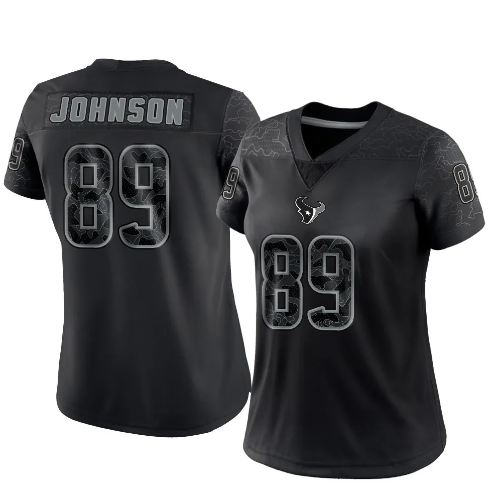 Women's Houston Texans Xavier Johnson Nike Reflective Limited Black Jersey Women's Houston Texans Xavier Johnson Nike Reflective Limited Black Jersey
