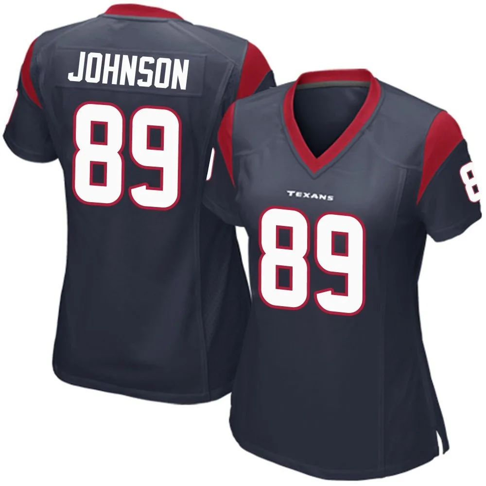 Women's Houston Texans Xavier Johnson Nike Team Color Game Navy Blue Jersey Women's Houston Texans Xavier Johnson Nike Team Color Game Navy Blue Jersey