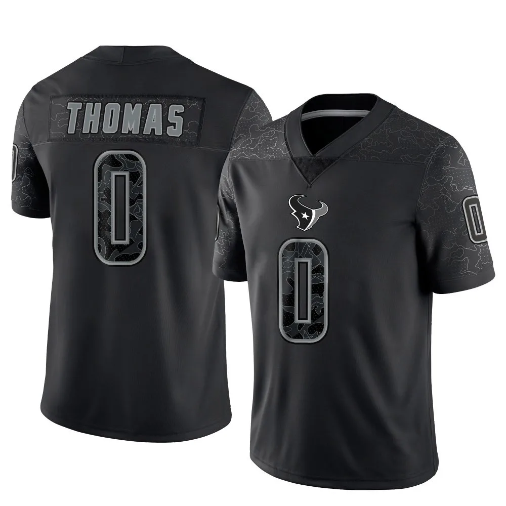 Men's Houston Texans Zach Thomas Nike Reflective Limited Black Jersey Men's Houston Texans Zach Thomas Nike Reflective Limited Black Jersey